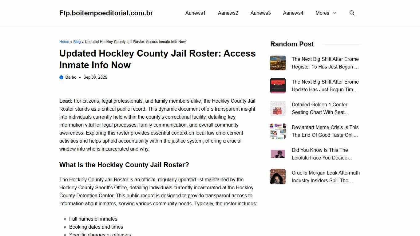 Updated Hockley County Jail Roster: Access Inmate Info Now